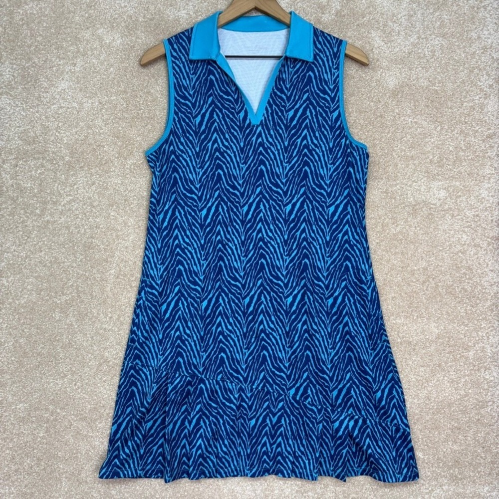 Court Haley Activewear Golf Dress Size Medium Blue Preppy Prep Tennis Pickleball